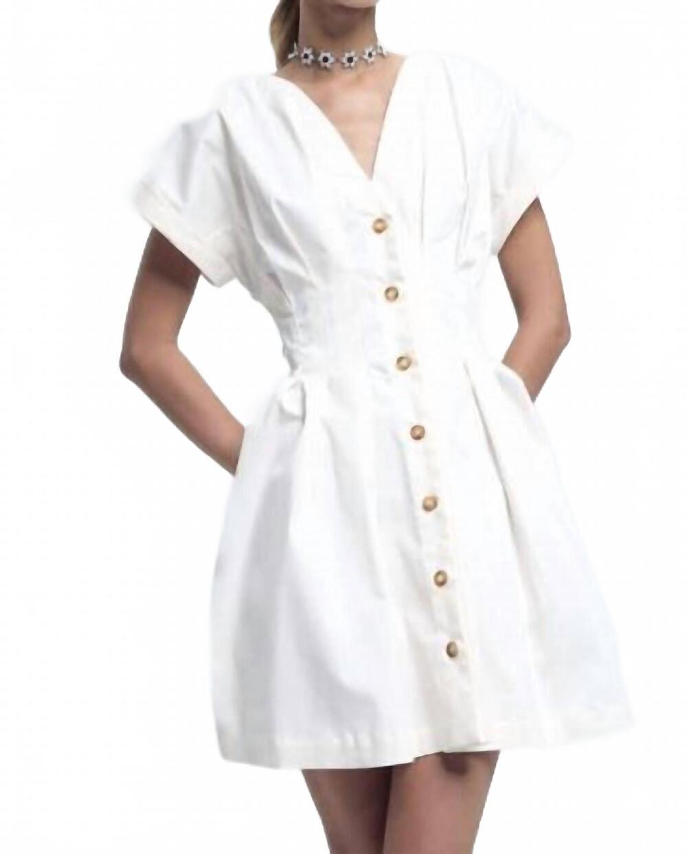 NEW KIKA VARGAS billie dress in white